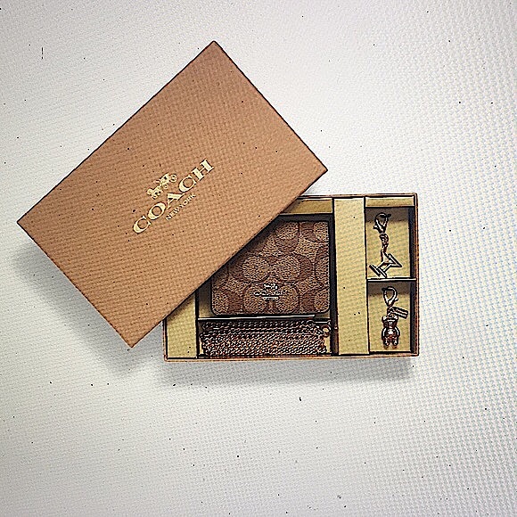 COACH -MINI WALLET ON A CHAIN IN SIGNATURE CANVAS - Picture 3 of 14